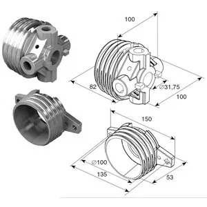 Окончание пружины М 95U (OMI 3-3/4″ U) на вал ф 1,25″, 1312 Окончание пружины М 95U (OMI 3-3/4″ U) на вал ф 1,25″, 1312