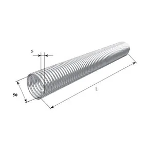 Пружина окрашенная 50- 5,0 левая, 32050/mL/RAL7004