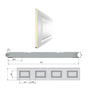 Панель 575мм Нфиленка230/Нстукко белая(RAL9003)/белая(RAL9003), 3D10F230/S00-9003/9003 Панель 575мм Нфиленка230/Нстукко белая(RAL9003)/белая(RAL9003), 3D10F230/S00-9003/9003