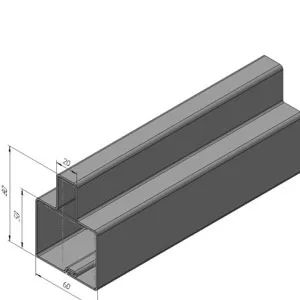 Профиль стальной для уличных ворот 60×80, DHS181