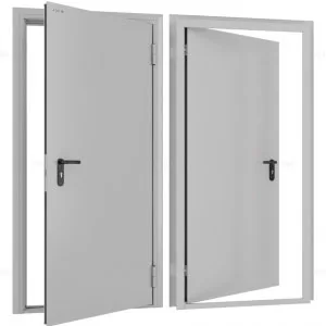 Дверь DoorHan/680/2050/Противопож.EI60/одност./глухая/глад./глад./RAL7035/прав./угл. рама, DPG60/680/2050/7035/R/N