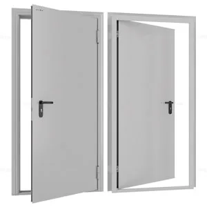 Дверь DoorHan/880/2050/Противопож.EI60/одност./глухая/глад./глад./RAL7035/прав./угл. рама, DPG60/880/2050/7035/R/N